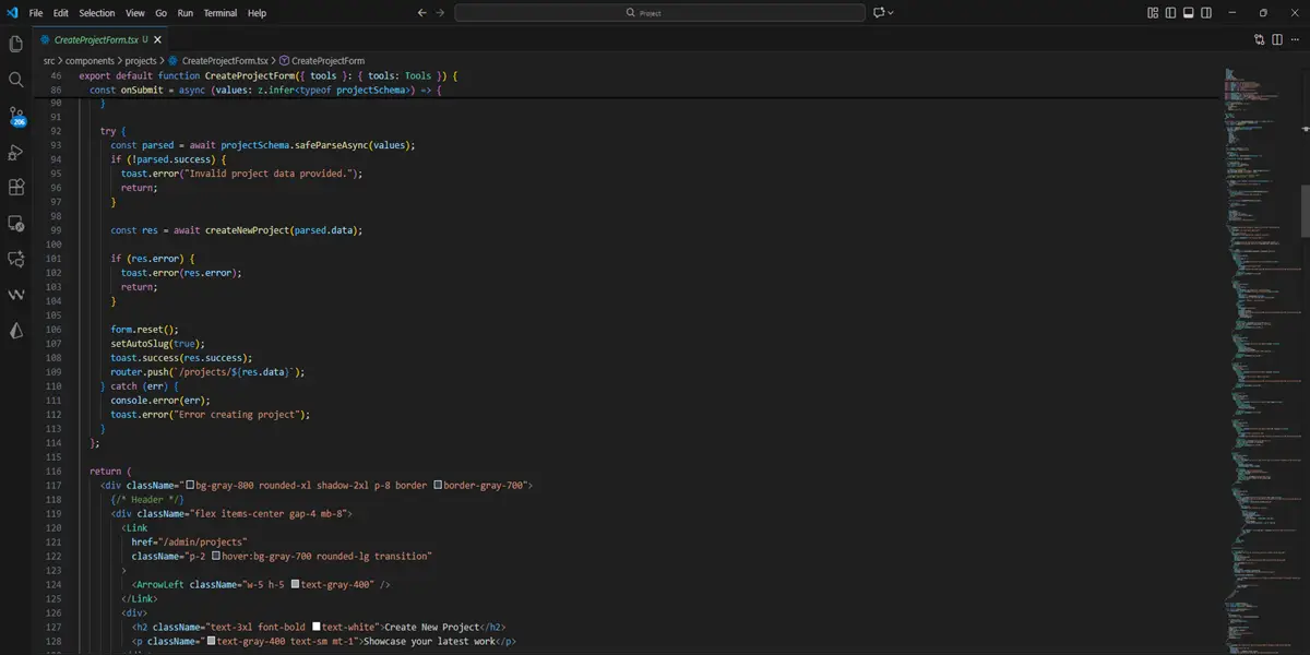 Image of my screen showing code